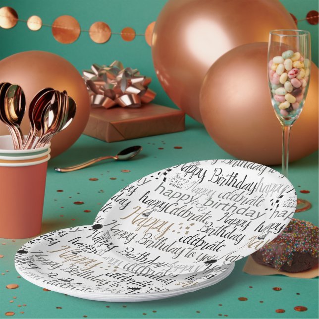 Prato De Papel Fun Happy Balloons Birthday (Múltiplo)