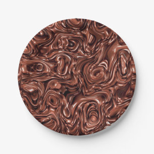 Prato De Papel Fundo de Chocolate Derretido