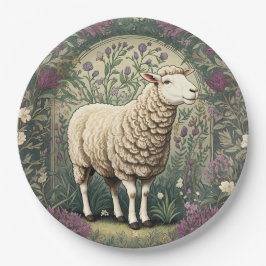 Prato De Papel Fundo floral de Lavanda Elegante