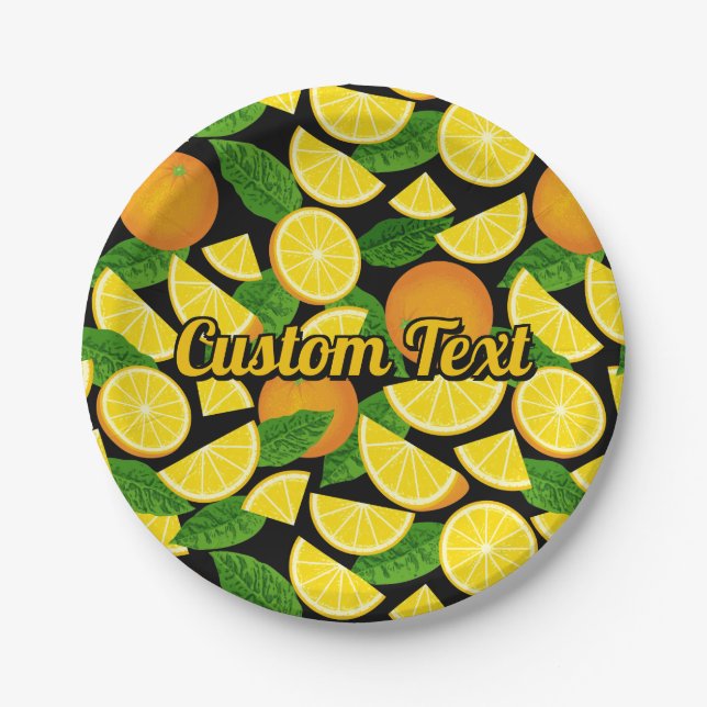 Prato De Papel Fundo Laranja (Frente)