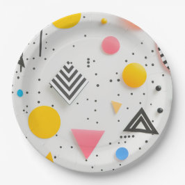 Prato De Papel Fundo otimizado de formas e faixas