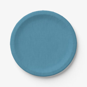 Prato De Papel Fundo texturizado de linho azul calmo e simples