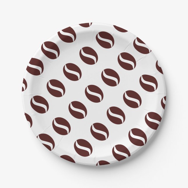 Prato De Papel Funky Coffee Bean (Frente)