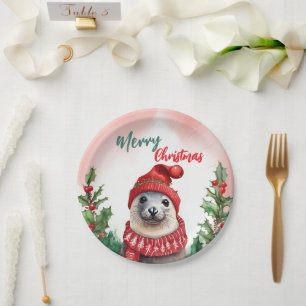 Prato De Papel Funny Felry Christmas Wreath Cura