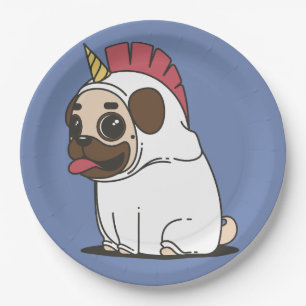 Prato De Papel Funny Unicorn - Doggycorn