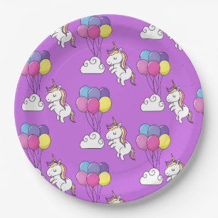 Prato De Papel Funny Unicorn Pattern Magic Horse