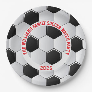 Prato De Papel Futebol Bola Futebol 2026 Festa de Futebol