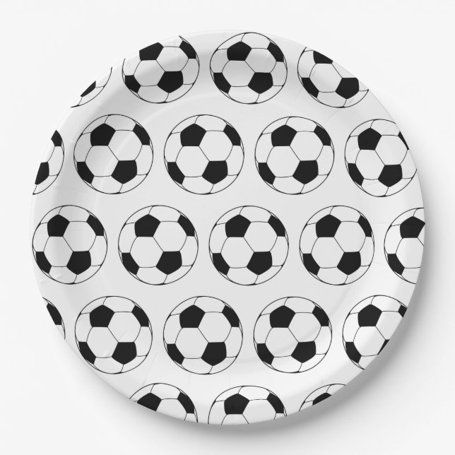 Prato De Papel Futebol de bola moderna (Frente)