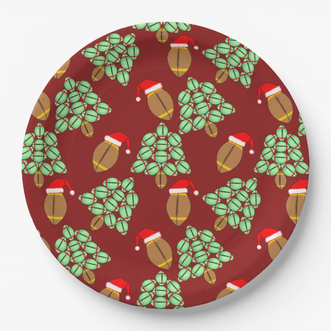 Prato De Papel Futebol de Natal (Frente)