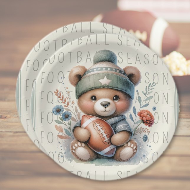 Prato De Papel Futebol Personalizado Cinto (Cute Custom Football Paper Plates)