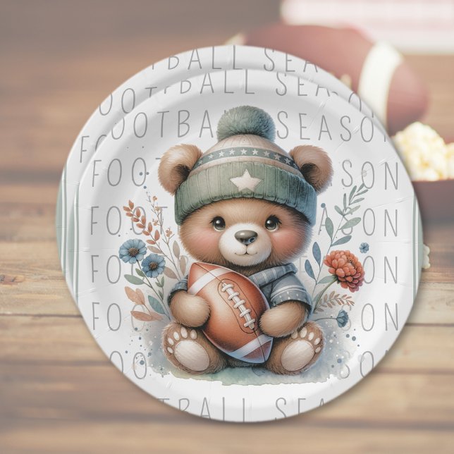 Prato De Papel Futebol Personalizado Cinto (Cute Custom Football Paper Plates)