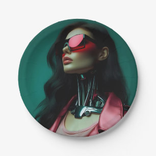 Prato De Papel futuristic cybernetic woman