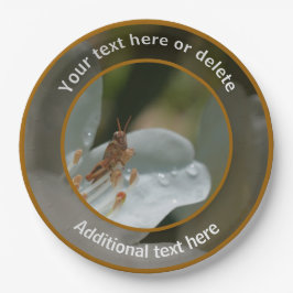 Prato De Papel Gafanhoto No Flower Personalizado Da Azalea