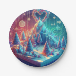 Prato De Papel Gala Natal Feriada