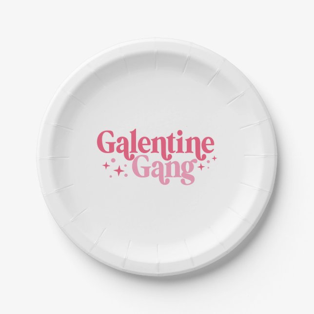 Prato De Papel Galentine Gang Paper Plates (Frente)