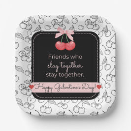 Prato De Papel Galentine's Day 7" Plates: Amigos que Apresentam
