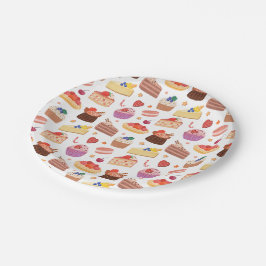 Prato De Papel Galore de Desertos de Cupcakes de Tortas