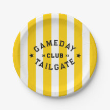 Gameday Tailgate Club Yellow Stripe Custom Party