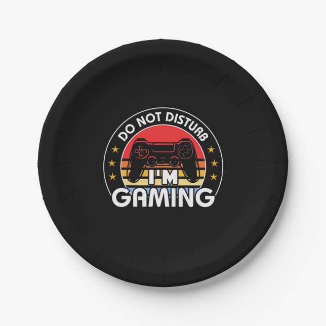 Prato De Papel Gamer Gift | Eu Jogo Não Incomodar (Frente)