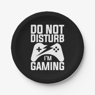 Prato De Papel Gamer Gift Não Incomodar Estou Jogando