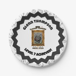 Prato De Papel Gamers Clássicos - Festa de aniversário, Grafia de