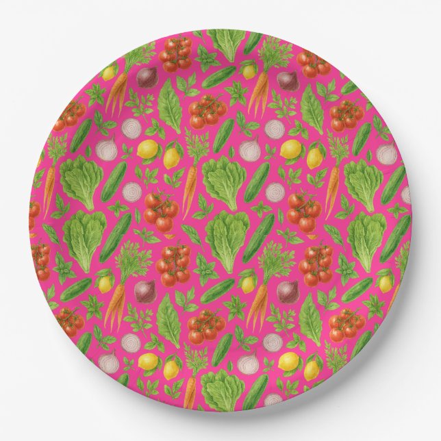 Prato De Papel Garden-Fresh Summer Pink  (Frente)