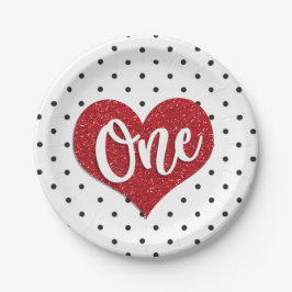 Prato De Papel Garota dos Dias de os namorados da Glitter Primeir