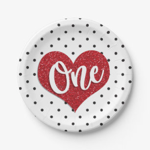 Prato De Papel Garota dos Dias de os namorados da Glitter Primeir