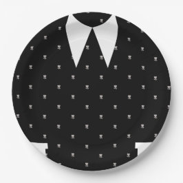 Prato De Papel Garotinha gótica de vestido preto Aniversário