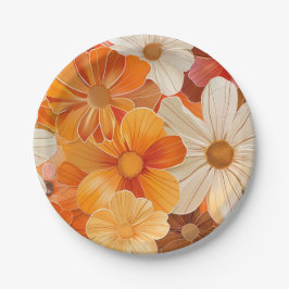 Prato De Papel Gartenparty Retro 1970er Stil