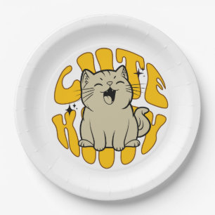 Prato De Papel GATINHO FOFO Pequeno, 3,2 cm (1,25")