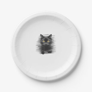 Prato De Papel Gatinho Gatinho Gatinho Negra