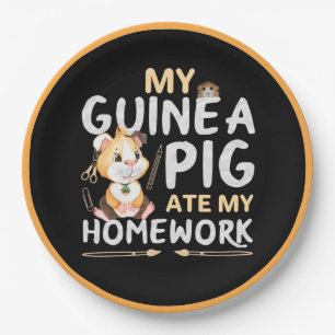 Prato De Papel Gatinho Gelado Comeu Minha Casa