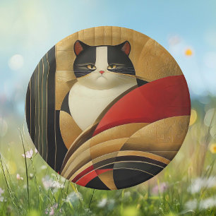 Prato De Papel Gato de Deco de Arte Estilizada