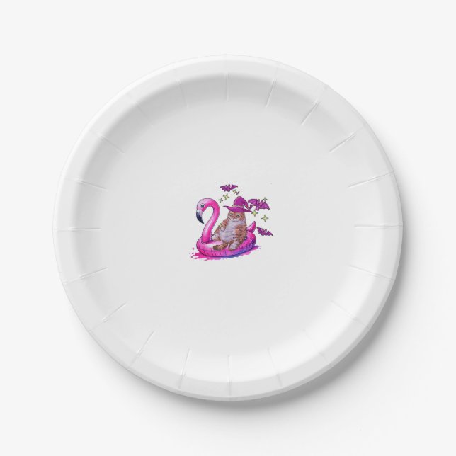 Prato De Papel Gato Em Uma Piscina Engraçada Verão De Verão Entre (Frente)