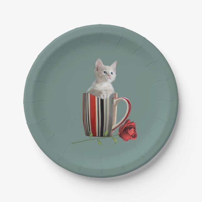 Prato De Papel Gato Gato Gato Gato Gato Gato Adormecido (Frente)