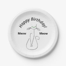 Gato Preto Slinky Meow Meow 3 Texto Personalizado 