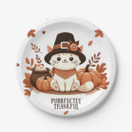 Prato De Papel Gato Puramente Agradável