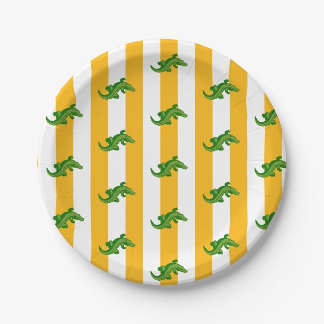 Prato De Papel Gator Stripe Plate (Frente)
