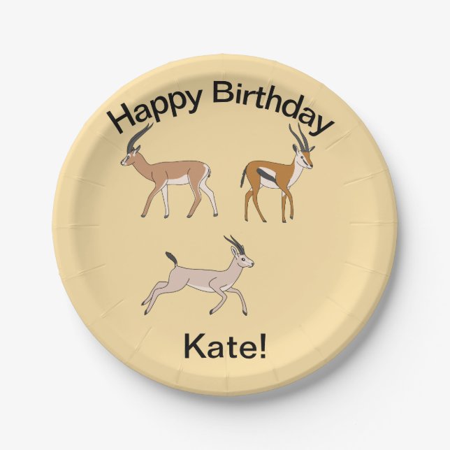 Prato De Papel Gazelles (Frente)