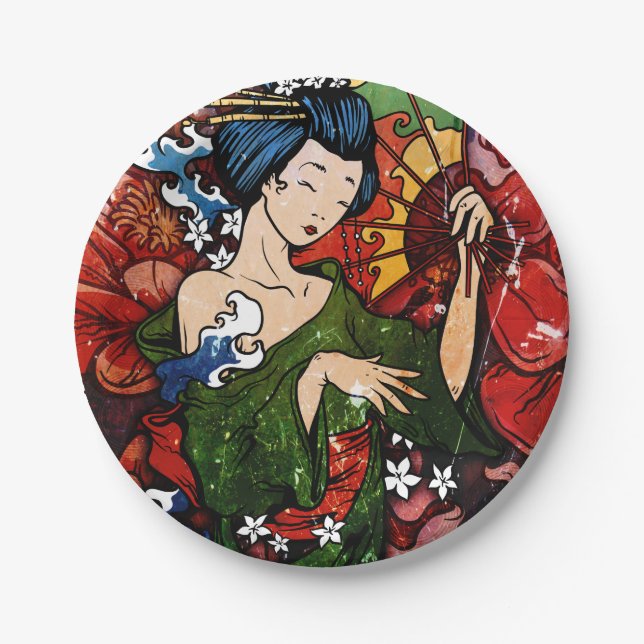 Prato De Papel Geisha (Frente)