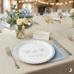 Prato De Papel Gemini disse Título SEO: Elegante Azul Escamoso Em