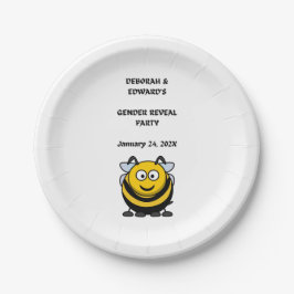 Prato De Papel Gender Reveal Bee Party