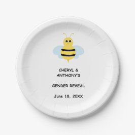 Prato De Papel Gender Reveal Bee Party