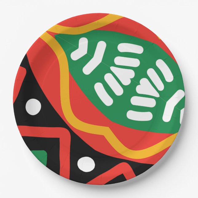 Prato De Papel Geografia do Mês do Histórico Negro (Frente)