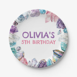 Prato De Papel Geology Girl Birthday Rocks Dig Party