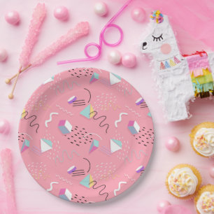 Prato De Papel Geometria e pretos dos anos 90