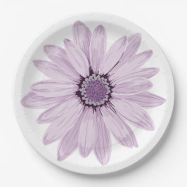 Prato De Papel Gerbera Roxa Bonita