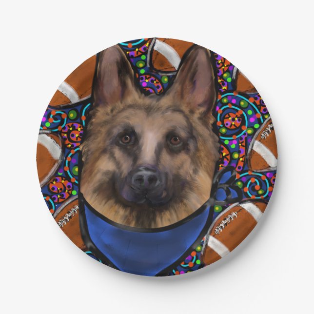 Prato De Papel German shepherd (Frente)