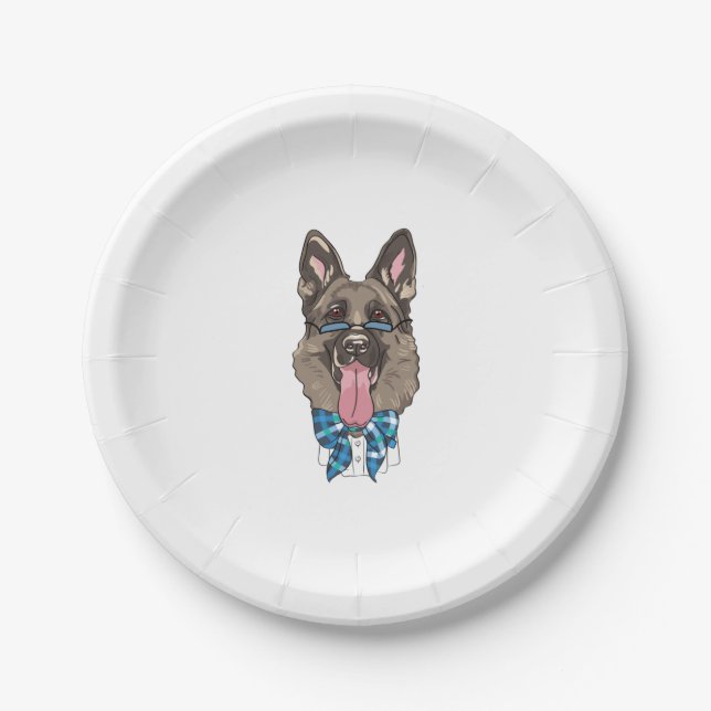 Prato De Papel German shepherd (Frente)